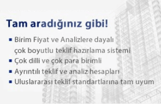 AMP İnşaat Teklif Programı kullanıma sunuldu.